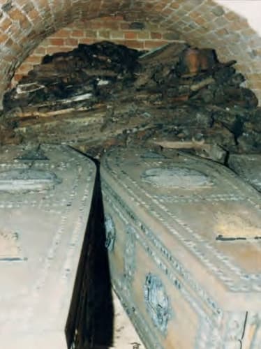 Coffins in the crypt